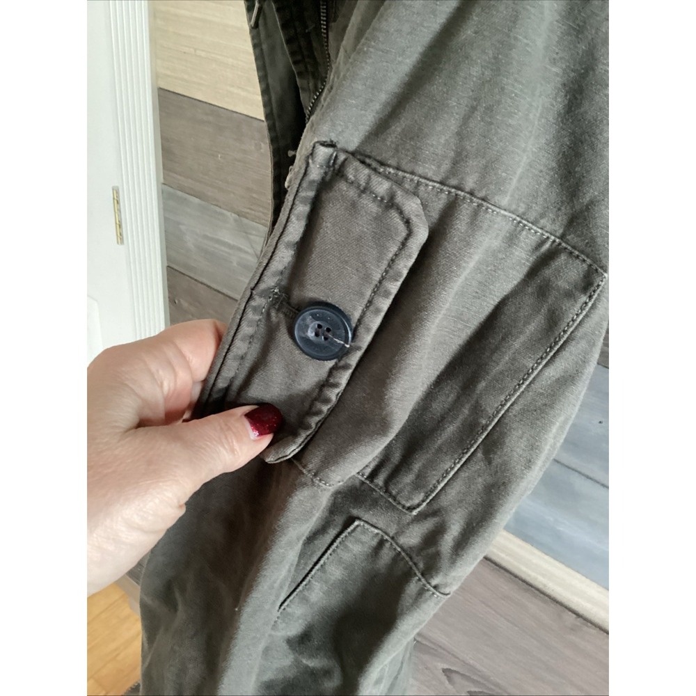 NWT LEVIS Womans Army Green Utility‎ Cargo Jacket Multi Pockets & Hood Size Med - Picture 15 of 16